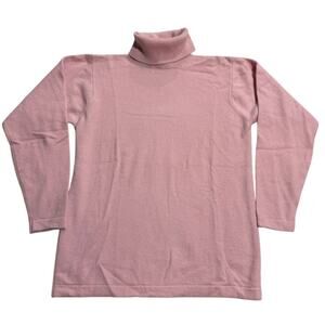 Precious Fibers 100% Cashmere Turtleneck Sweater Women's Size Medium Pink